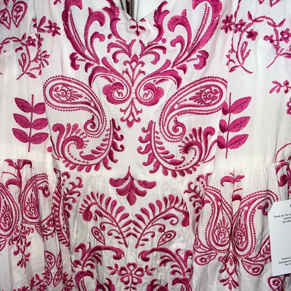 White Magenta Pink spaghetti strap sun dress for your tropcial vacation
